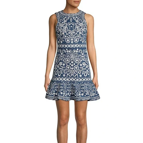 Alice + Olivia | Dresses | Alice Olivia Rapunzel Denim Embroidered Dress |  Poshmark